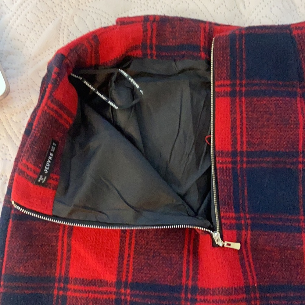 New! Shein plaid flannel skirt - Picture 5 of 6